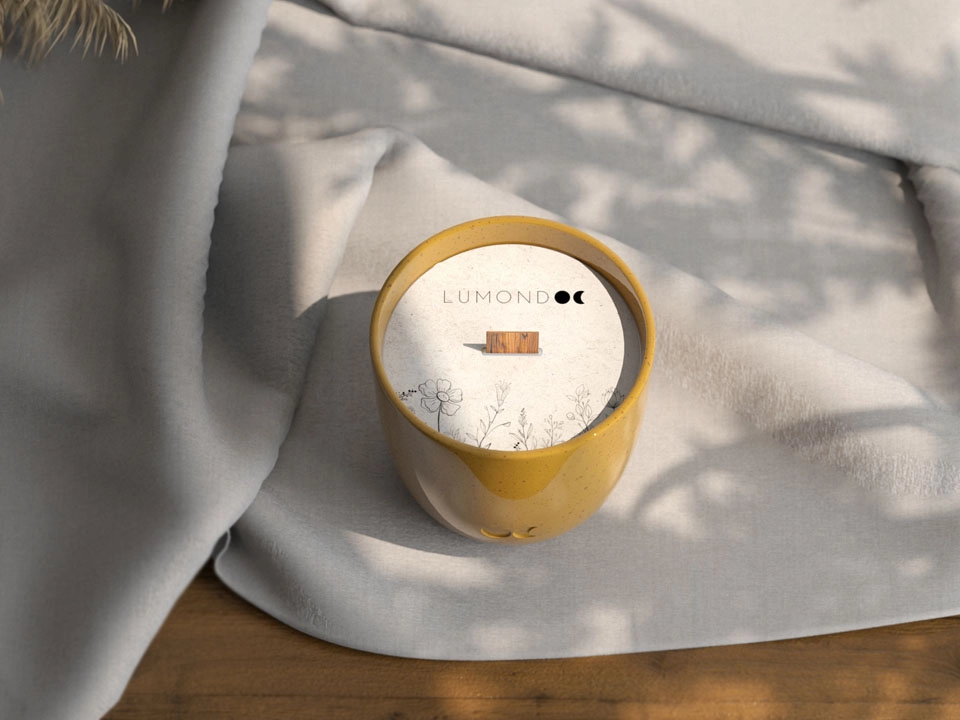 Ceramic scented candle Neroli with seed paper